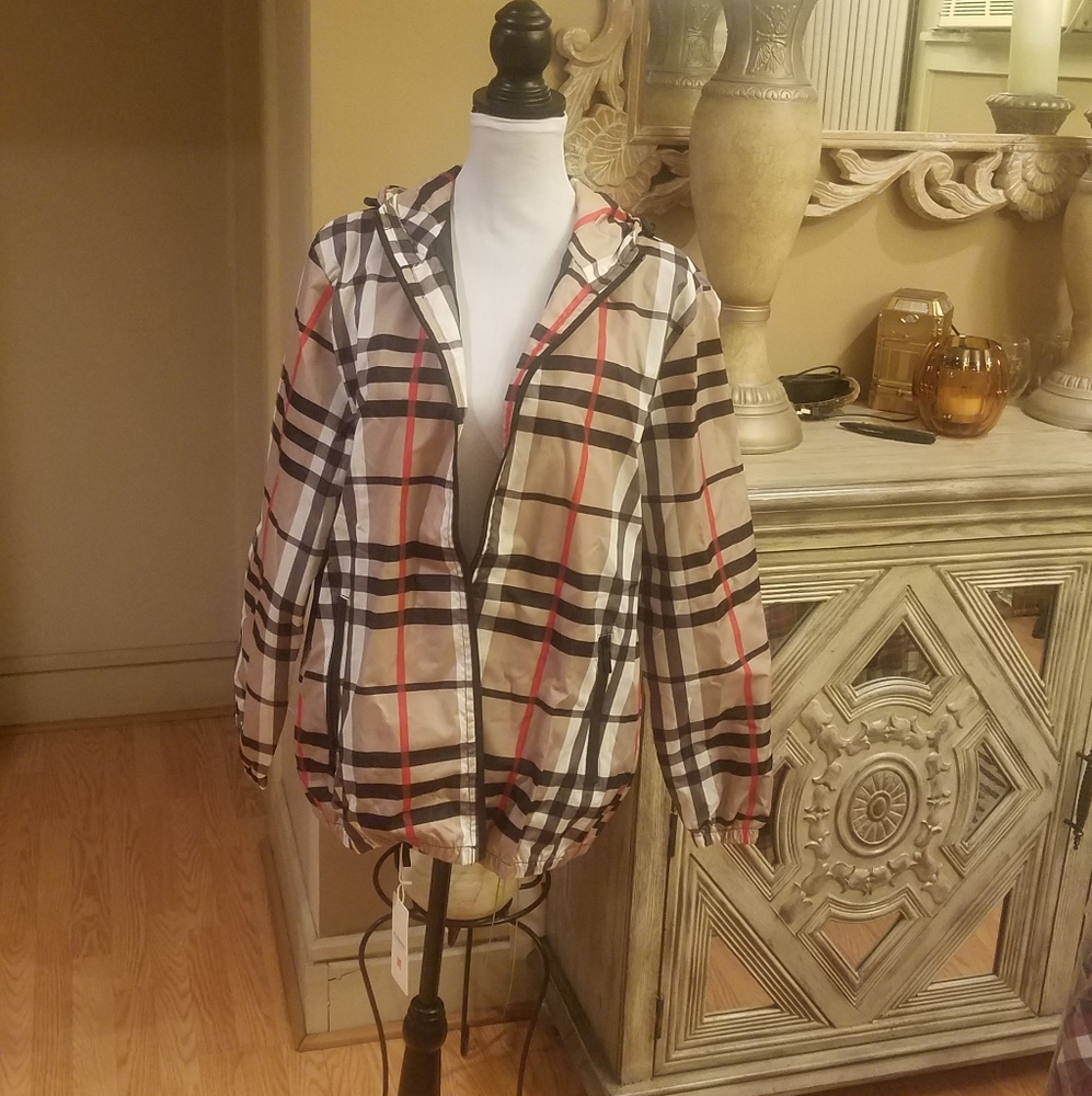 Mens plaid rain jacket